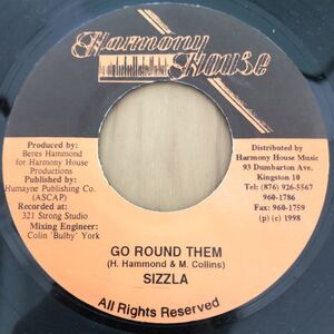 送料無料★レア Roots DJ!! GO ROUND THEM / SIZZLA★45 ヴァイナル