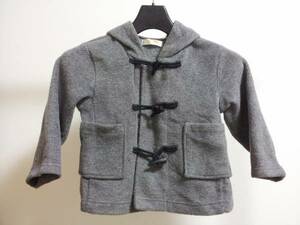 良品中古★子供服 上着 子ども用ダッフルコート グレー★90～100