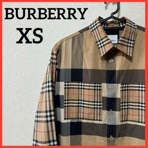 【希少 大人気 美品】BURBERRY バーバリー チェックシャツ 長袖シャツ ノバチェック カジュアル