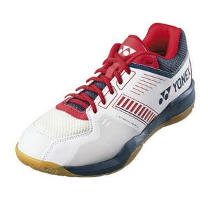 【SHBSF1(784) 23.0】YONEX(ヨネックス) バドミントンシューズ ストライダーフロー ホワイト／ネイビー/レッド 新品、未使用　2024モデル