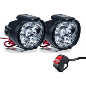 ※2個セット※　オートバイヘッドライト 6500 18kホワイト超高輝度led　照明バイクフォグランプdc 9v-85v スクータースポット