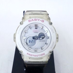 【送料無料】 CASIO カシオ BABY-G 白文字盤 BGA-270S アナデジ レディース 腕時計 稼働品 USED /2408C