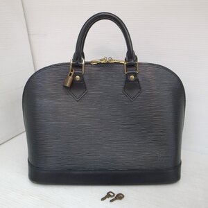 7283T 【本物保証】 LOUIS VUITTON ルイヴィトン エピ アルマPM ハンドバッグ M52142 ノワール キー/パドロック付き