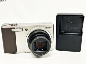 ★シャッターOK◎ RICOH リコー R8 シルバー コンパクト デジタルカメラ バッテリーチャージャー付 947Y15-12