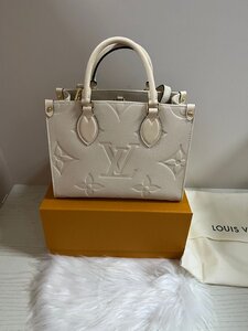 人気美品◆ルイヴィトン LOUIS VUITTON バイカラー モノグラム アンプラント オンザゴー PM バッグ