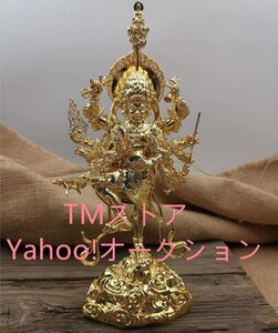 仏像 烏枢沙摩明王 穢跡金剛 立像 真鍮ソリッド 仏像総高23cm