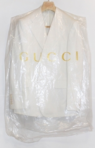 【 極々貴重 超珍品 】 GUCCI グッチ 2003SS トムフォード Tom Ford 期 White Jacket Size 48 Vintage ☆ Super Rare! archive 