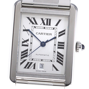 カルティエ CARTIER W5200028 タンクソロ XL デイト 自動巻き メンズ 良品 保証書付き_837180