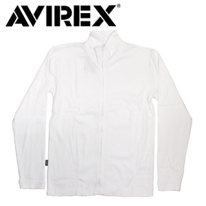 AVIREX (アヴィレックス) DAILY RIB L/S STAND ZIP JKT デイリー 長袖 スタンドジップ リブ ジャケット 783-5230011 01-White-S