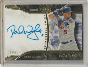 2016 TOPPS Tier One David Wright /50 PP-DWR 直筆サインカード Auto