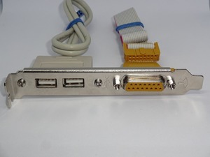 USB2.0 2ポート ゲームポート/MIDIポート 増設 PCIブラケット