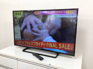 YJT9857【Panasonic/パナソニック 43インチ液晶テレビ】美品 2017年製 VIERA TH-43D305 家電 映像機器 テレビ