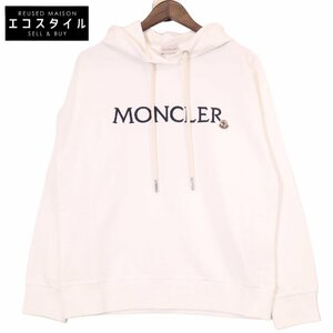 MONCLER モンクレール 23年製 ホワイト 8G00016 89A1K プルオーバーフーディ ホワイト S トップス コットン メンズ 中古