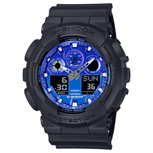 腕時計 カシオ G-SHOCK GA-100FL-1AJF メンズ クロノグラフ ワールドタイム ブラック 新品未使用 正規品 送料無料