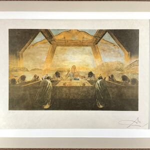 真作■リトグラフ■サルバドール・ダリ Salvador Dali■『最後の晩餐 』■和紙摺■シュルレアリスム巨匠■額付絵画　1ｂ