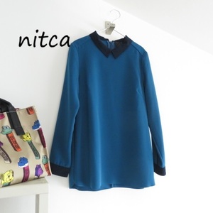 送料込 匿名配送 nitca ニトカ　テロん　襟付き　プルオーバー　シャツ　トップス