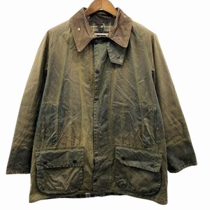 90年代 イングランド製 Barbour バブアー BEAUFORT オイルドジャケット ユーロ ヨーロッパ古着 カーキ (メンズ C44/122CM) 中古 古着 O8169