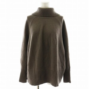 セオリーリュクス theory luxe 22AW CASHMERE ZORA ニット セーター 長袖 タートルネック カシミヤ 38 M 茶 ブラウン /AN40 レディース