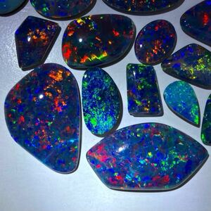 1円〜!!遊色効果!!◯ダブレットオパールおまとめ183ct◯n ルース 裸石 宝石 ジュエリー jewelry doublet opal w4 51