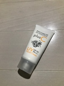 新品 コスメテックジャパン plusC UVハンドクリーム 50g 日焼け止め アルコールフリー アロマ ポイント消化