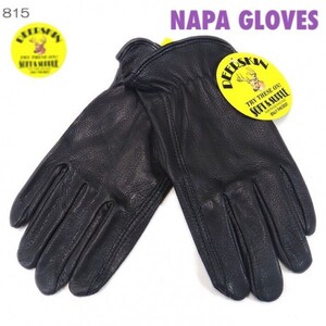 送料無料★ NAPA GLOVES ナパ 鹿革 ディア グローブ プレーン 815-XL ブラック 黒 裏地無し バイカーグローブ ロングセラー 人気 柔らかい