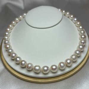 天然無調色本真珠ネックレス11-12mm パールネックレス42cm necklace pearl jewelry