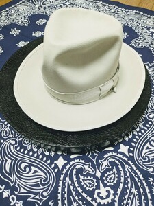 試着のみ GLAD HAND グラッドハンド Beaver Hat John G-Y.H. ビーバーハット ジョンG-Y.H. JohnG シルバー 58cm