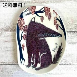 森田Miw 小皿　小物入　morita miw　森の入り口の狼 新品未使用