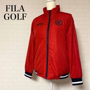 FILA GOLF フィラゴルフ 中綿ジャケット Lサイズ 防寒 赤 ゴルフウェア スポーツウェア