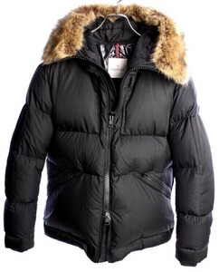 30万2500円　22AW モンクレール ファー　ナイロン ダウン ジャケット　ブラック　国内正規品　MONCLER　#B4