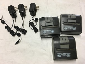 ■SANEI 無線モバイルレシートプリンター　Bluetooth搭載 /三栄電機 BLM-80BT/動作OK/三台セット/ACアダプター付き/店舗用品【J0618】