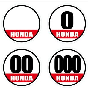 ★サイズ調整可能★　ゼッケン　★HONDA★　ベースステッカー（丸）　2枚セット