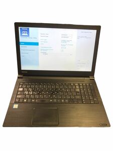 【中古】TOSHIBA dynabook B55/B /CPU i5-6200U @2.40GHz /Memory 4096MB /OSなし/ストレージなし/管理番号NP137