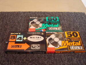 SONY CDix IV50(C-50CDX4B) CDix IV80(C-80CDX4B)CDix IV54(C-54CDX4)　METAL　カセットテープ３本セット