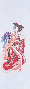 新品 浮世絵手拭　藤娘　手ぬぐい 　日本製