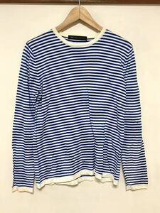 の1369 SHIPS JET BLUE シップス ボーダー 長袖Tシャツ L レディース ブルー/ホワイト