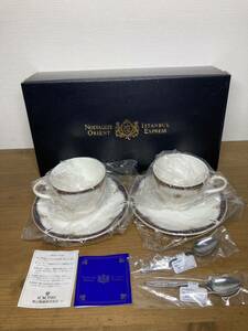 美品◆オリエントエクスプレス/カップ＆ソーサー2客桃山陶器◆NOSTALGIE ISTANBUL ORIENT EXPRESS