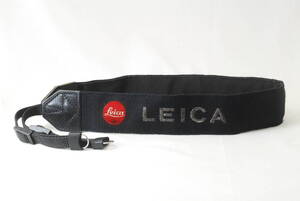 ☆LEICA ライカ 純正 刺繍文字 カメラ ストラップ 黒色(ブラック)×赤色(レッド)×銀色(シルバー) 金具付き ネック ショルダー M型金具☆