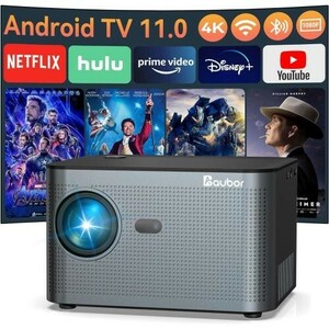 プロジェクター 家庭用 4K対応Android TV 11プロジェクター 10000LM/1080PフルHD