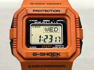 【1円スタート】CASIO カシオ G-SHOCK BEAMS SHOCK2 G-5500BE BEAMS30周年記念モデル ソーラー 腕時計(ゆ22-04-13)