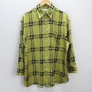 G■ユニクロ/UNIQLO MARNI マルニ 長袖オーバーサイズシャツ【M】黄系/LADIES/153【中古】■