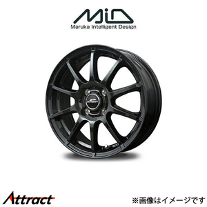 MID シュナイダー スタッグ アルミホイール 1本 N-WGN JH1/JH2(13×4J 4-100 INSET42 ストロングガンメタ)SCHNEIDER STAG