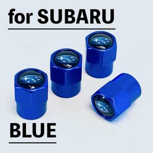 ◇送料無料◇スバル◇エアーバルブキャップ◇ブルー◇エアバルブキャップ◇タイヤバルブキャップ◇SUBARU◇subaru◇六連星◇STI◇