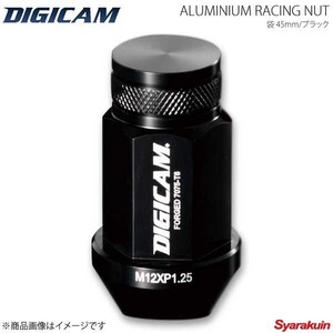 DIGICAM デジキャン アルミレーシングナット 袋タイプ P1.5 19HEX 45mm ブラック 16本入 スペイド NCP14#/NSP14# H24/8～ AN6F4515BK-DC16