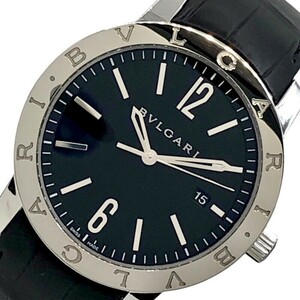 ブルガリ BVLGARI ブルガリブルガリ BB41S ブラック SS/革ベルト 腕時計 メンズ 中古