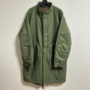 新品 未使用 ALPHA INDUSTRIES アルファインダストリーズ 中綿モッズコート オリーブ L メンズコート ロング スタンドカラー カーキ