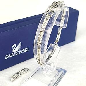 ●極美品〇スワロフスキー SWAROVSKI パヴェ クリスタル ブレスレット 箱つき 1782298