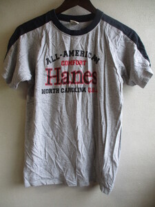 【Hanes】 Tシャツ キッズ サイズ:160 色:グレー 身丈:61 身幅:46 肩幅:37/NAZ