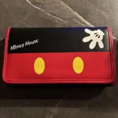 Mickey Mouse ミッキーマウス 財布 黒/赤　通帳カードケース