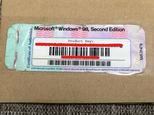 A15041)Microsoft Windows 98 Second Edition 正規プロダクトキーシール 1枚